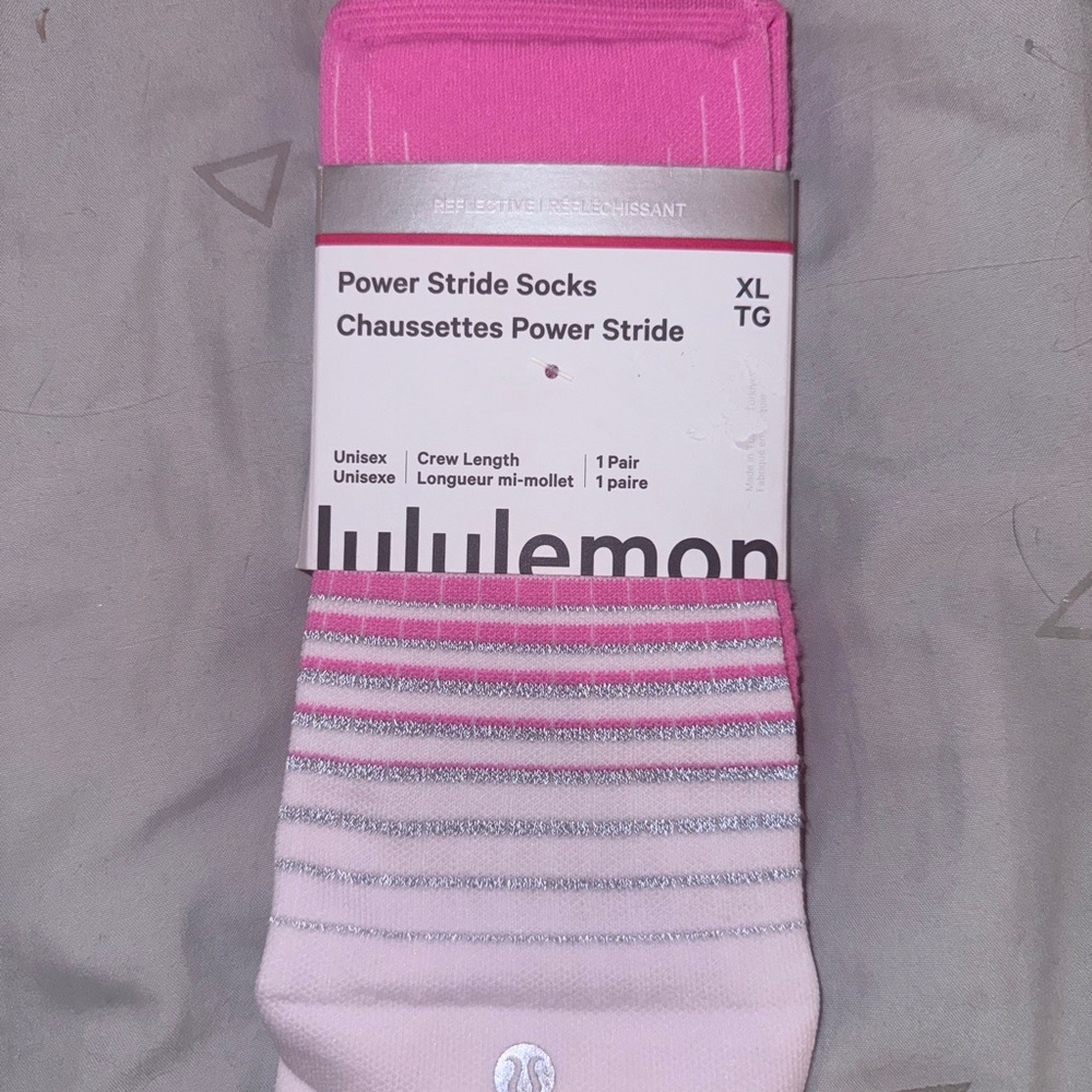 lululemon athletica Pink Gradient Power Stride Socks